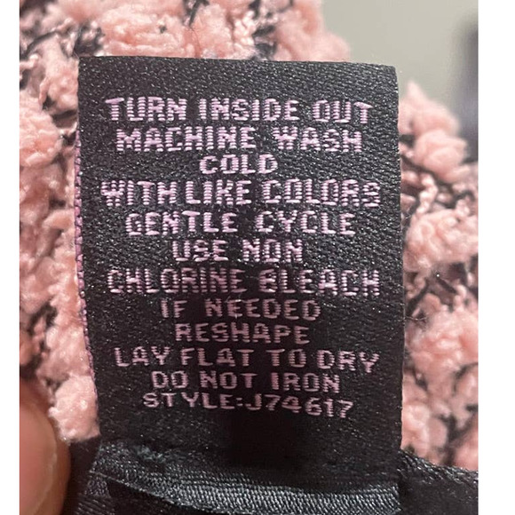 Hooked Up Womens Pullover Popcorn Hoodie Sweater Pink Fluffy Textured S - Picture 7 of 8